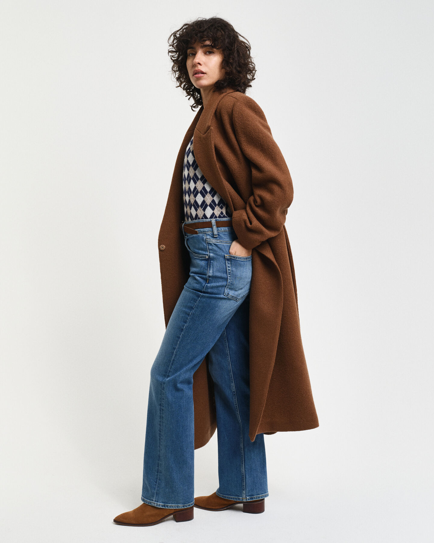 Overslagjas met textuur