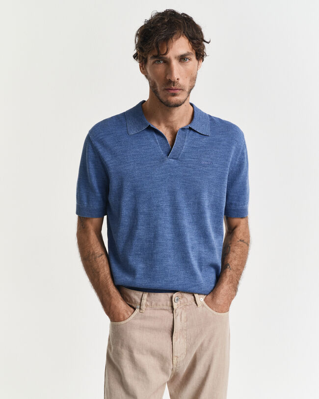 Sunfaded polotrui met korte mouwen