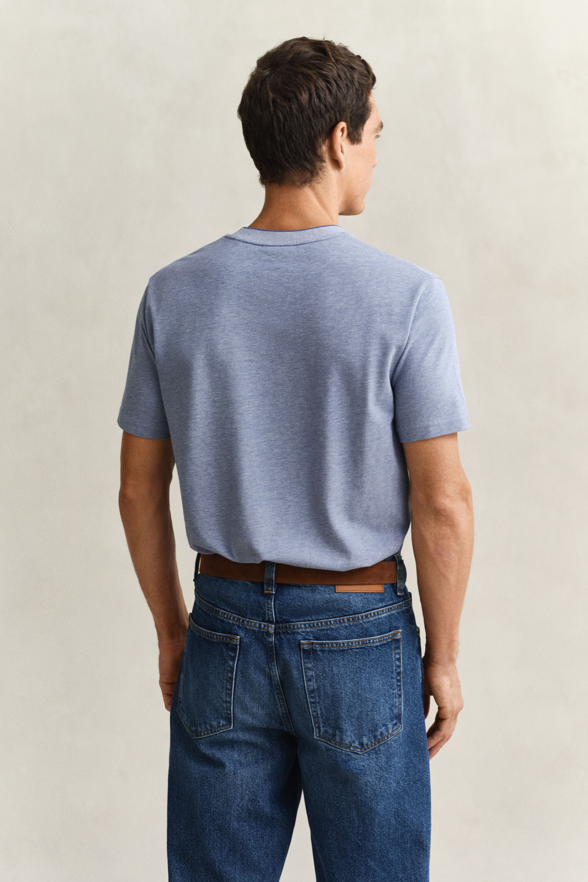 Tweekleurig piqué T-shirt