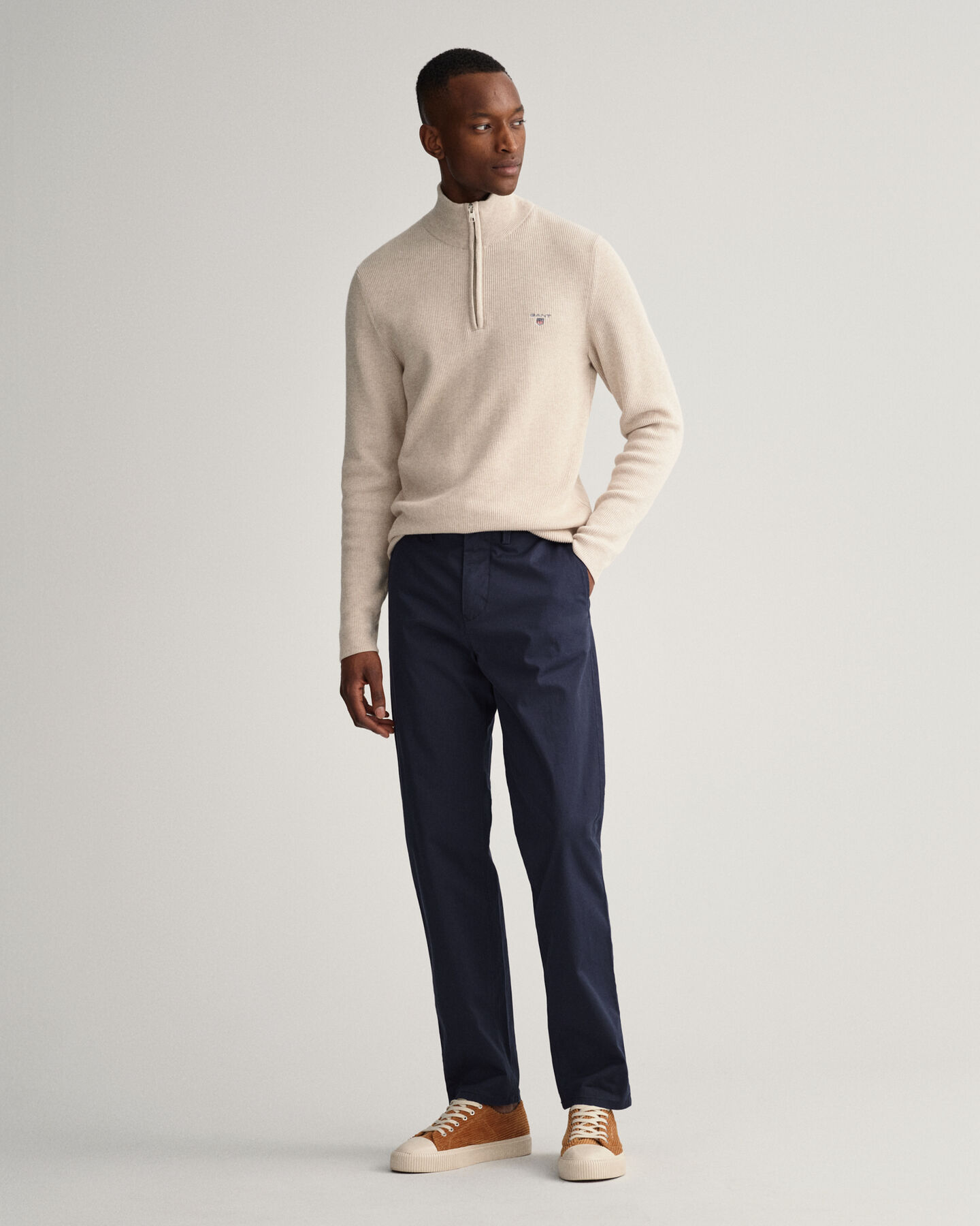 Allister Regular Fit chino van keperstof