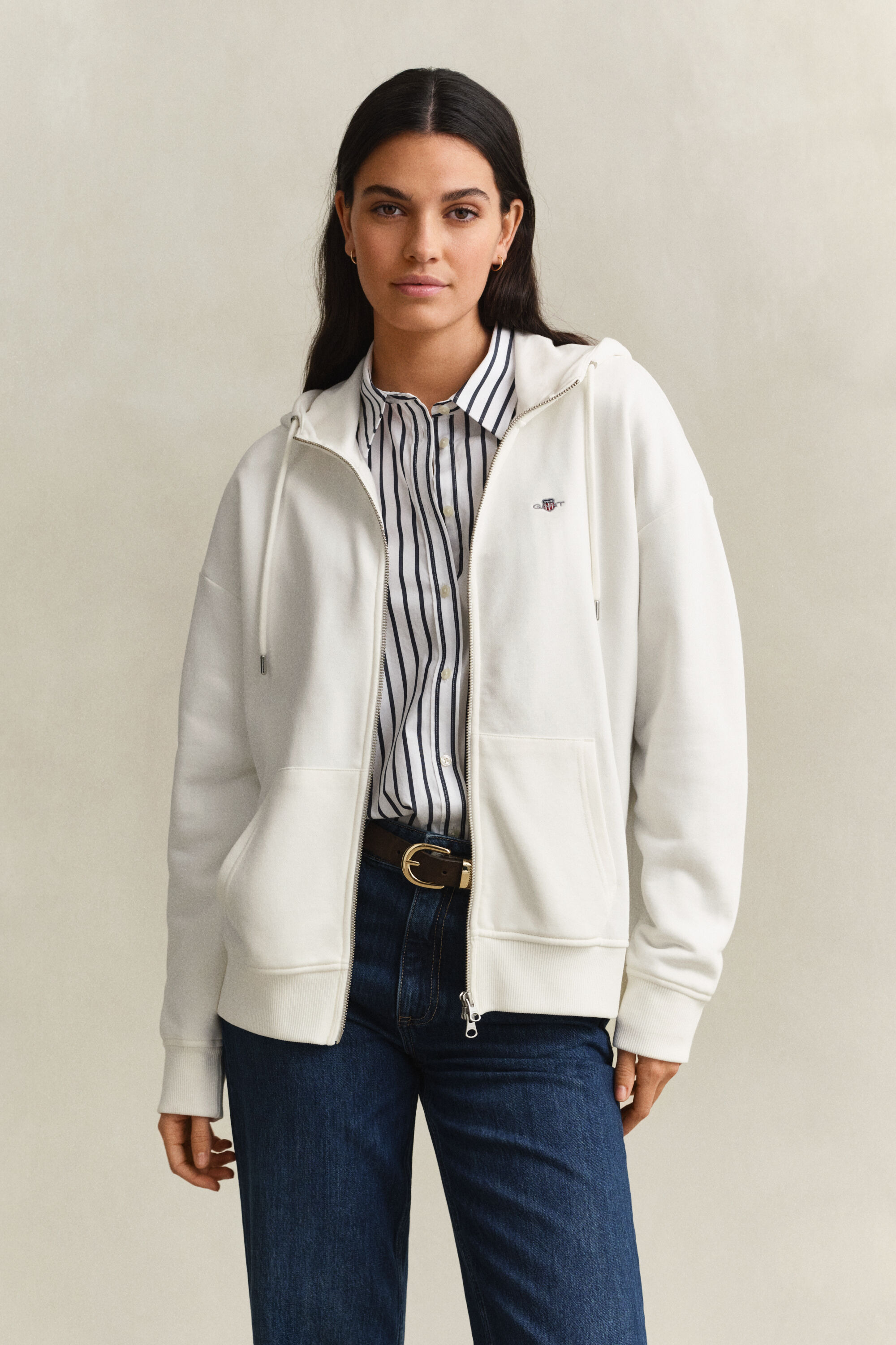 Shield hoodie met ritssluiting