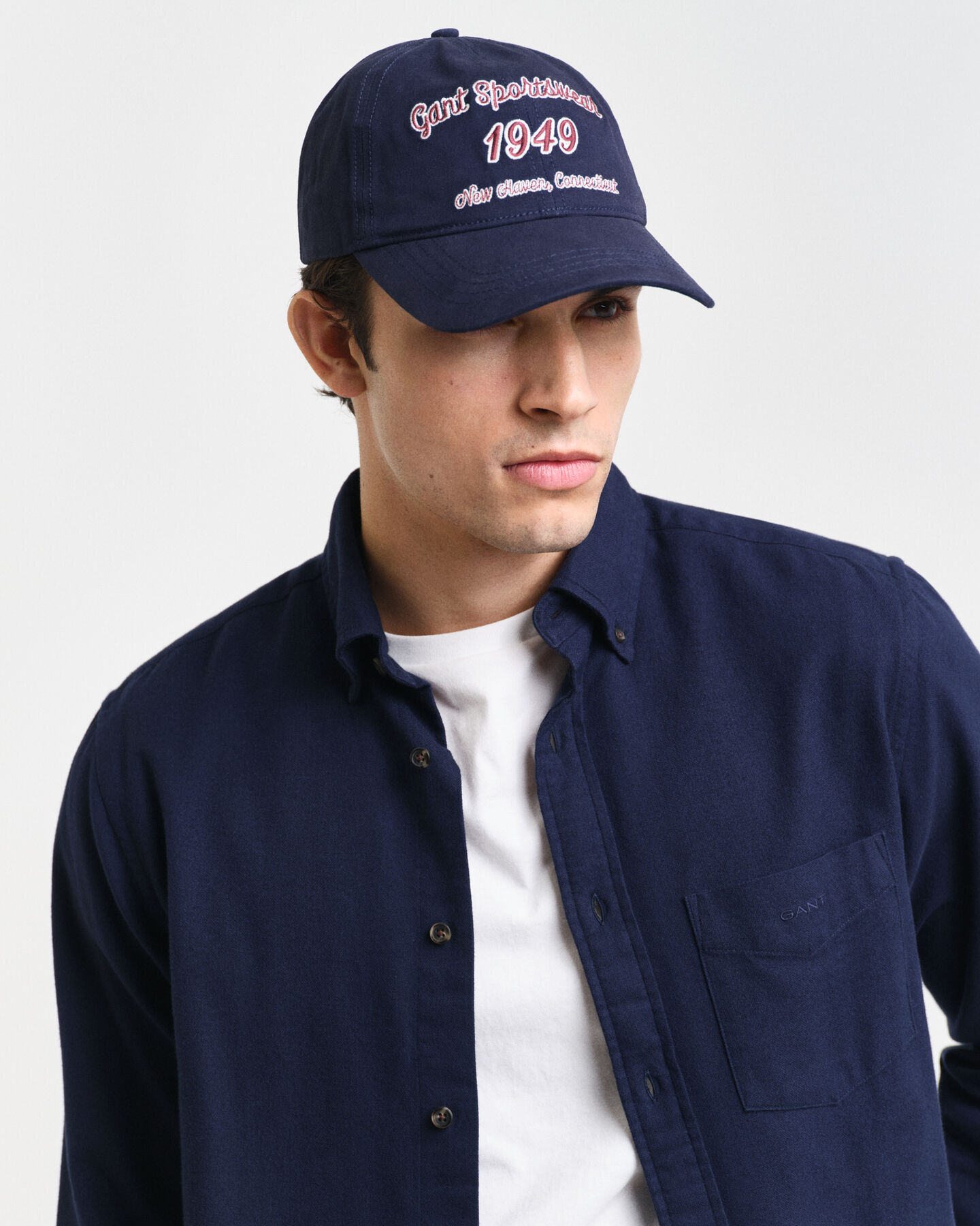 Regular Fit flanellen overhemd met visgraatmotief