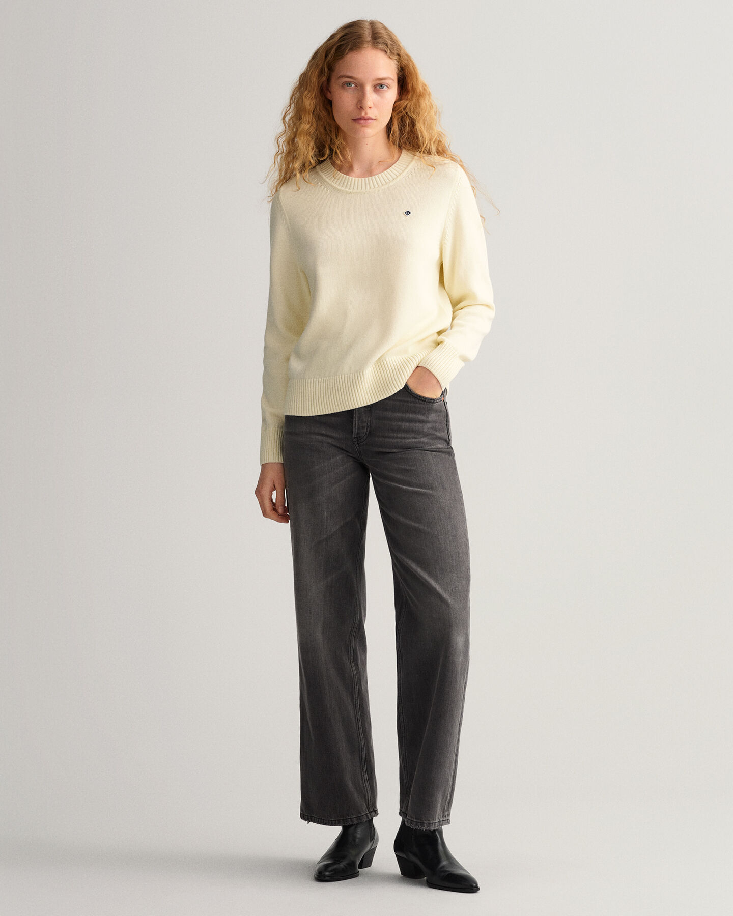 Katoenen Icon G sweater met ronde hals