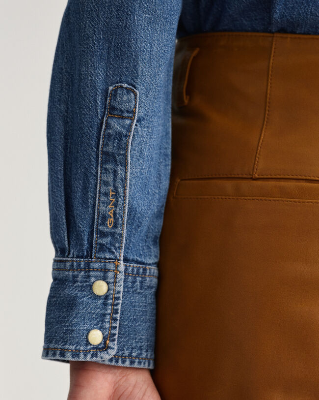 Regular Fit denim overhemd