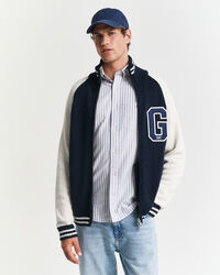 Vest met rits van oneffen katoen