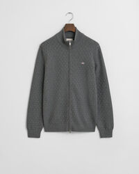 Trui met rits en microtextuur