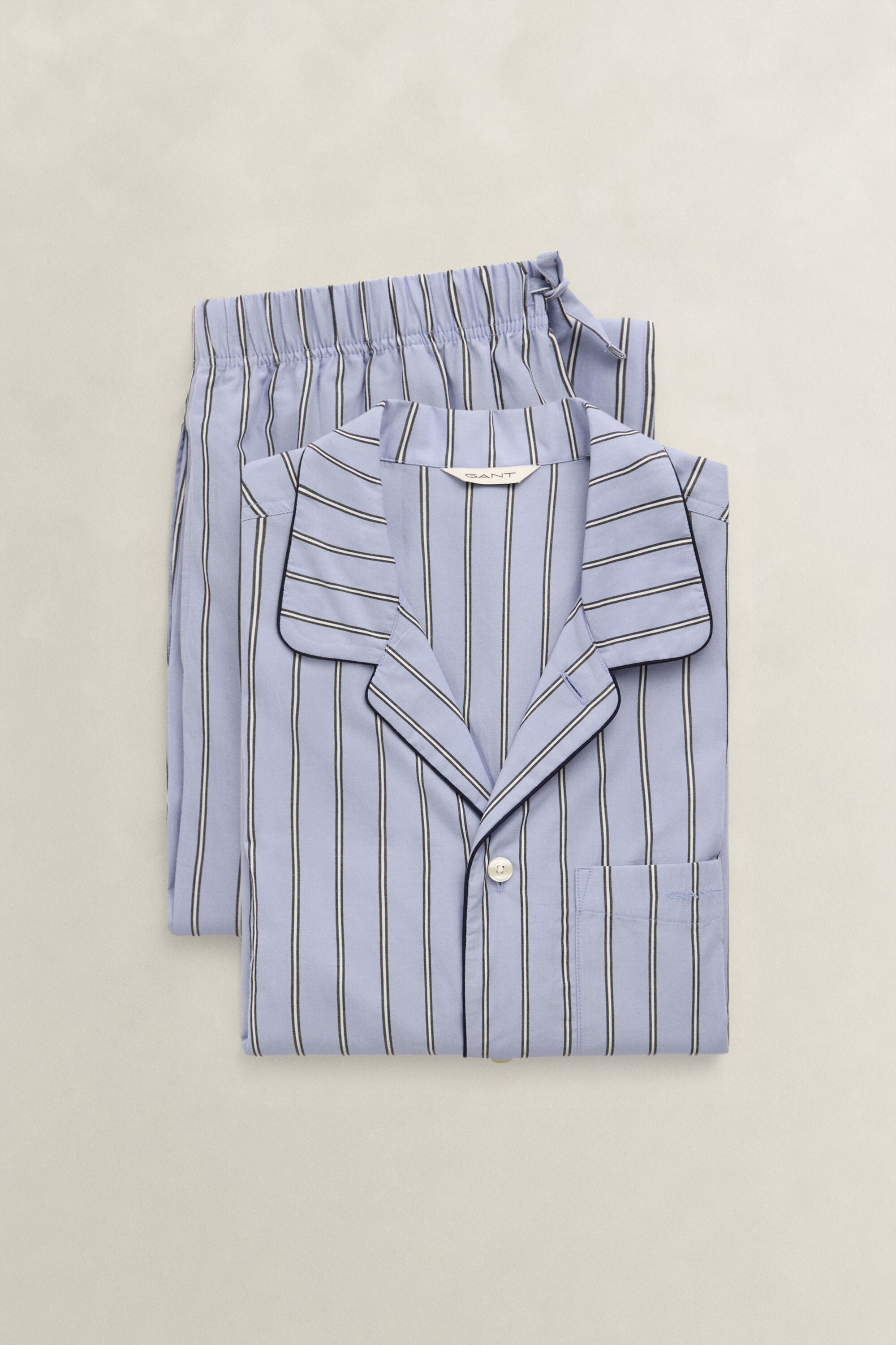 Gestreepte pyjama van poplin