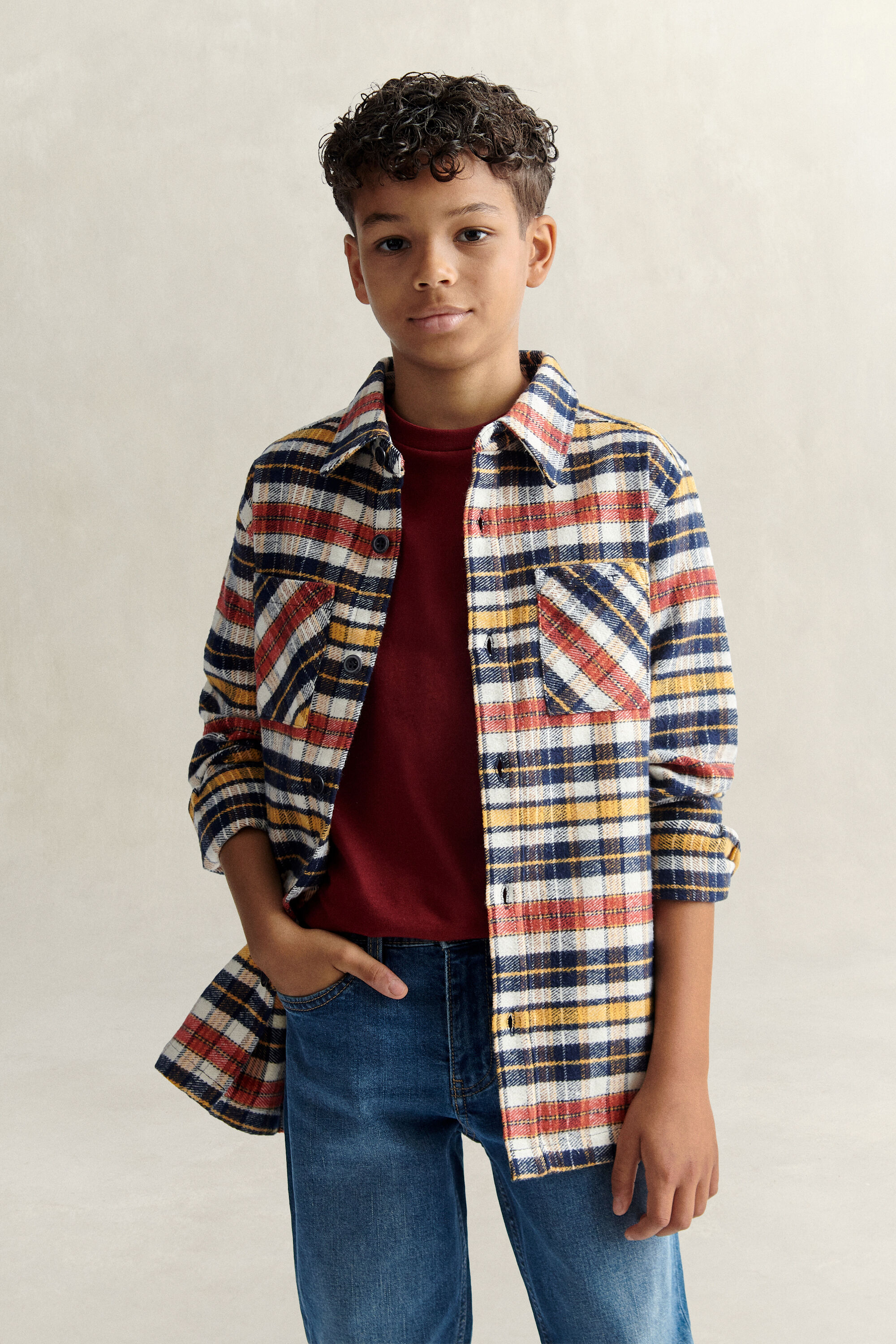 Teen Boys geruit overshirt