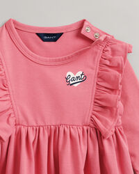 Baby Girl Script jersey jurk met hart