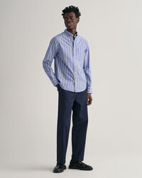 Regular Fit poplin overhemd met strepen