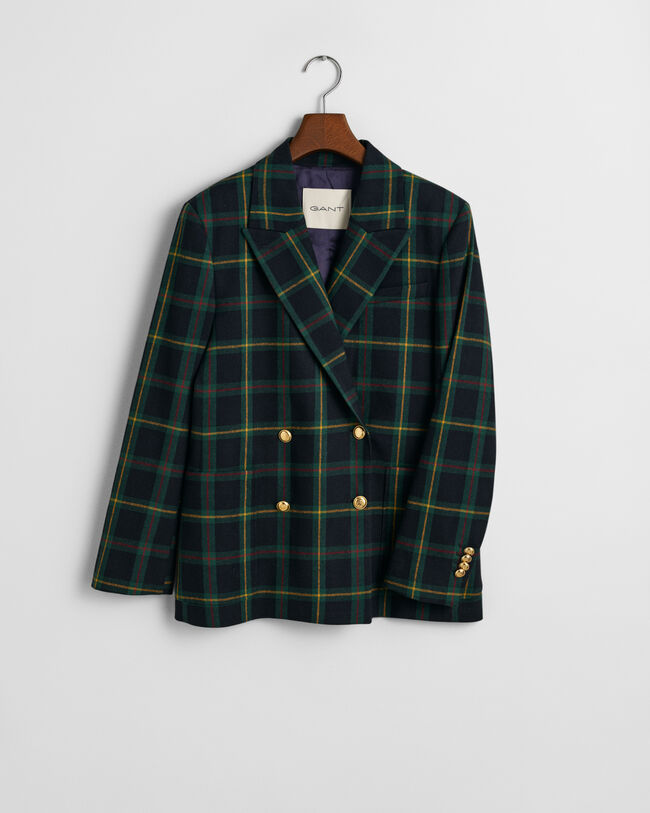 Regular Fit kostuumblazer met ruiten