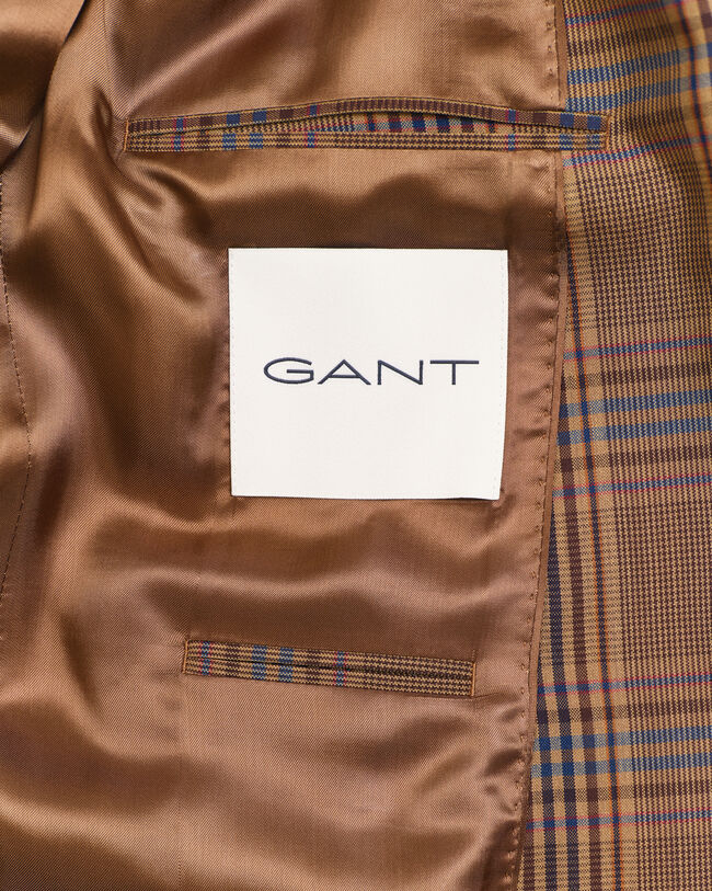 Relaxed Fit wollen blazer met ruiten