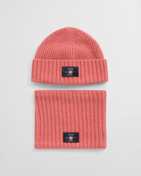 Kids cadeauset beanie & colsjaal van wolmix
