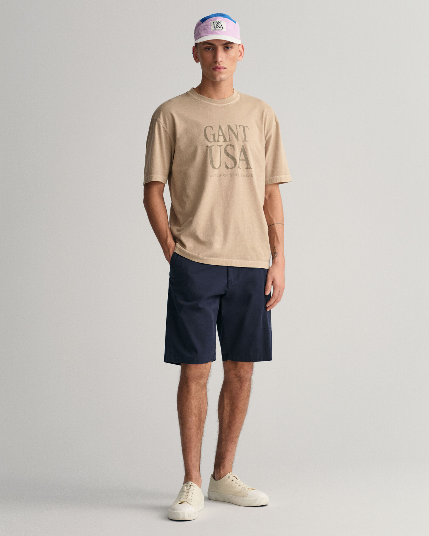 Relaxed Fit short van keperstof