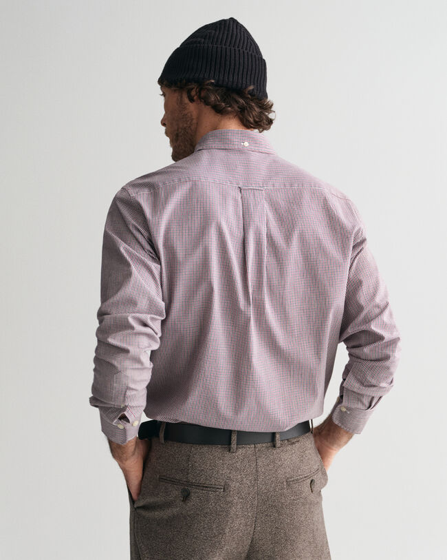 Regular Fit poplin overhemd met Gingham-ruitje