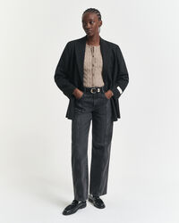 Kabelgebreid vest van stretchkatoen