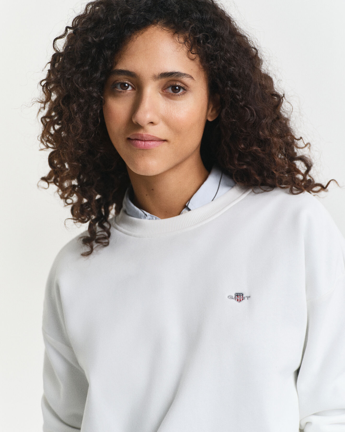 Shield sweatshirt met ronde hals