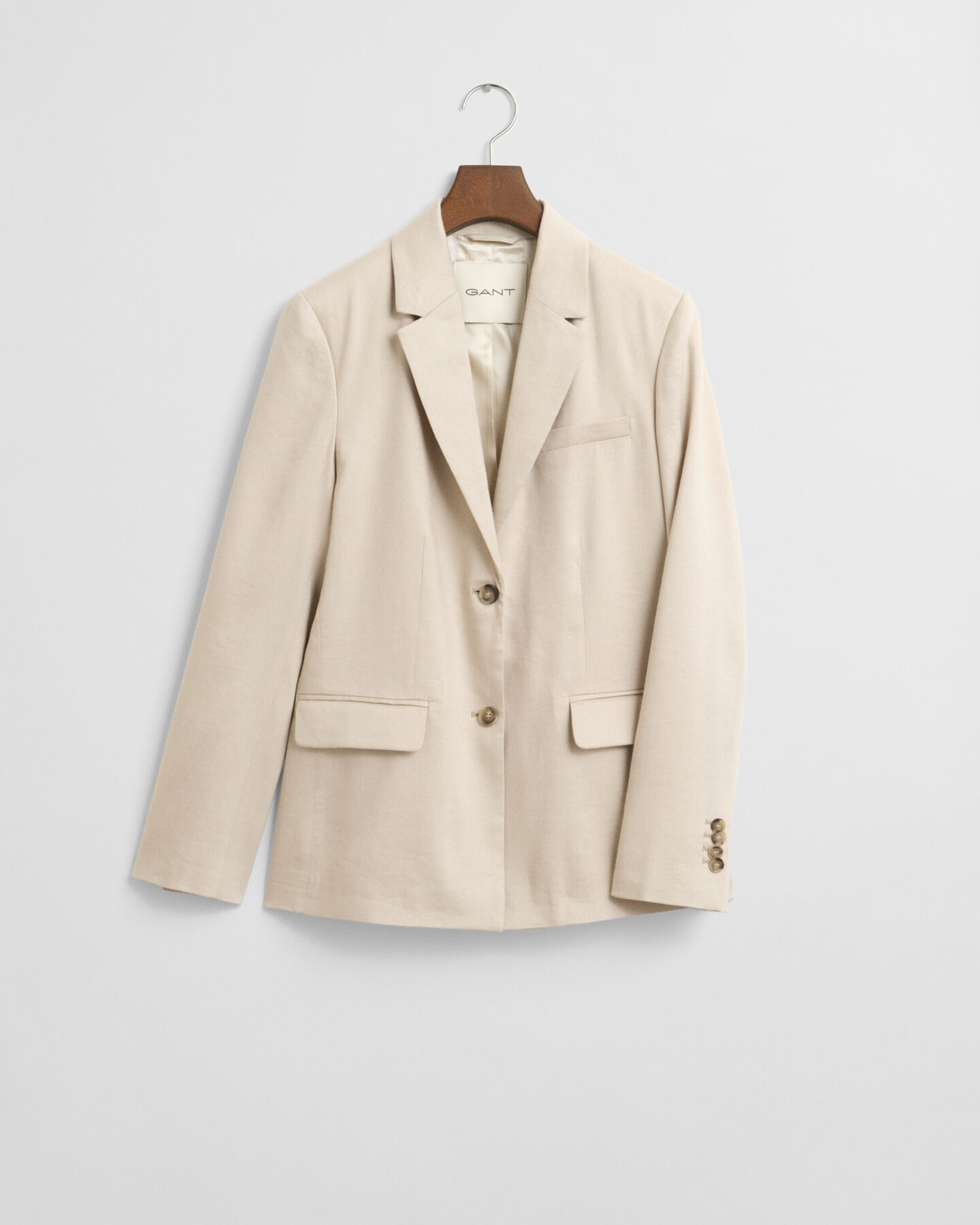 Slim Fit blazer van linnen met stretch