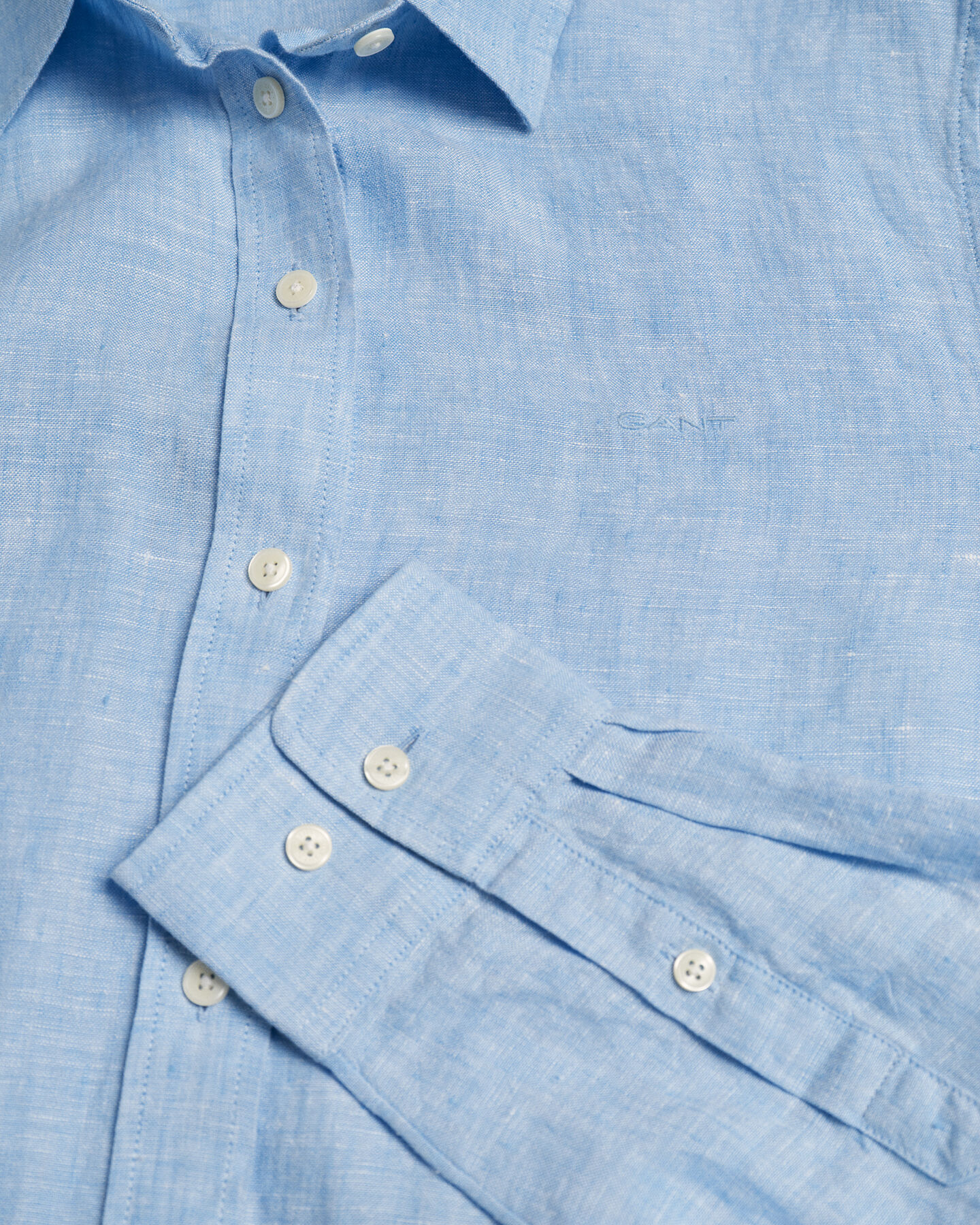 Regular Fit chambray overhemd van linnen