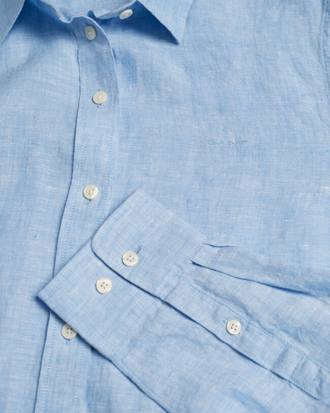 Regular Fit chambray overhemd van linnen