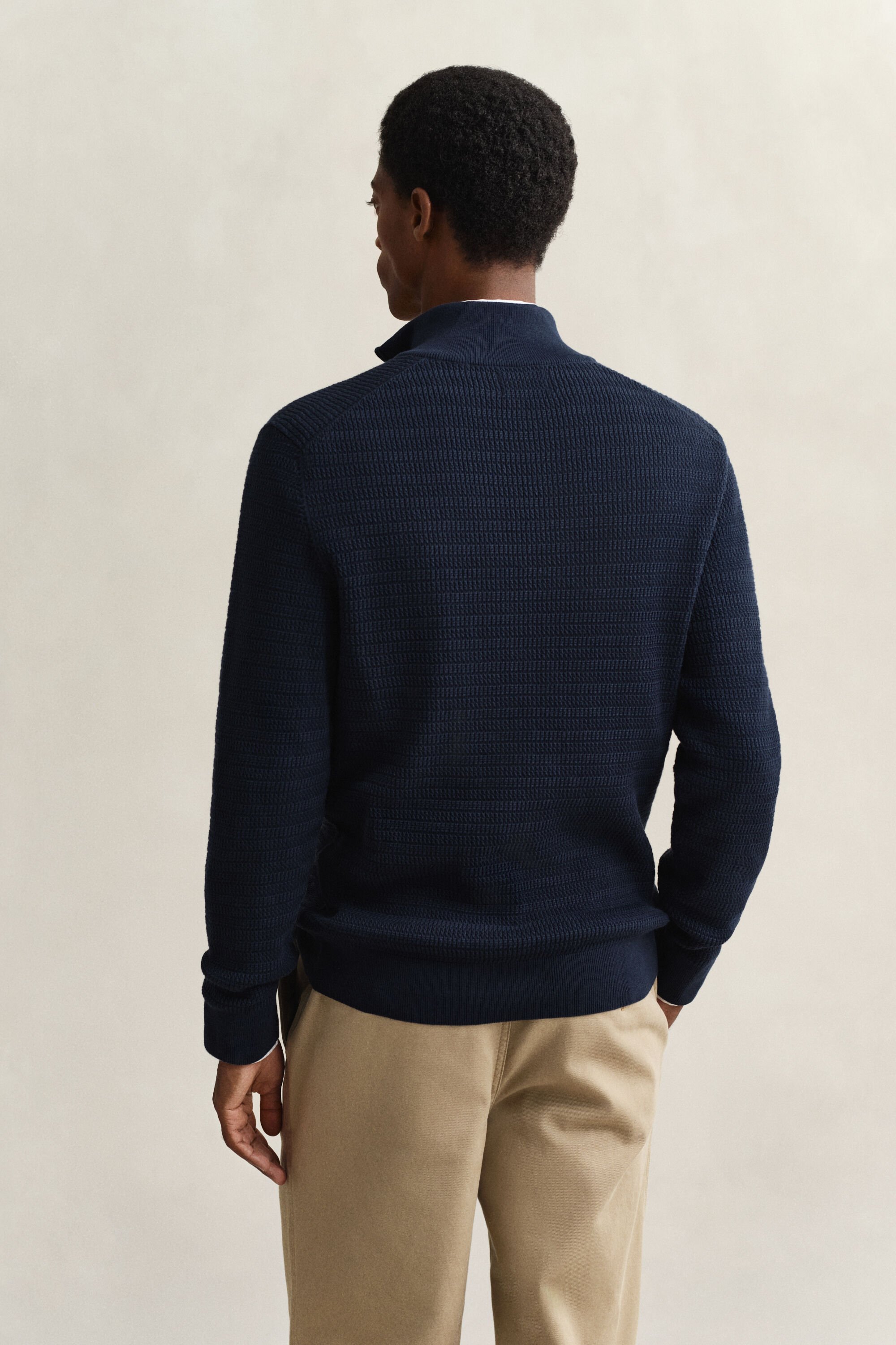 Gebreide trui met minikabels en korte rits