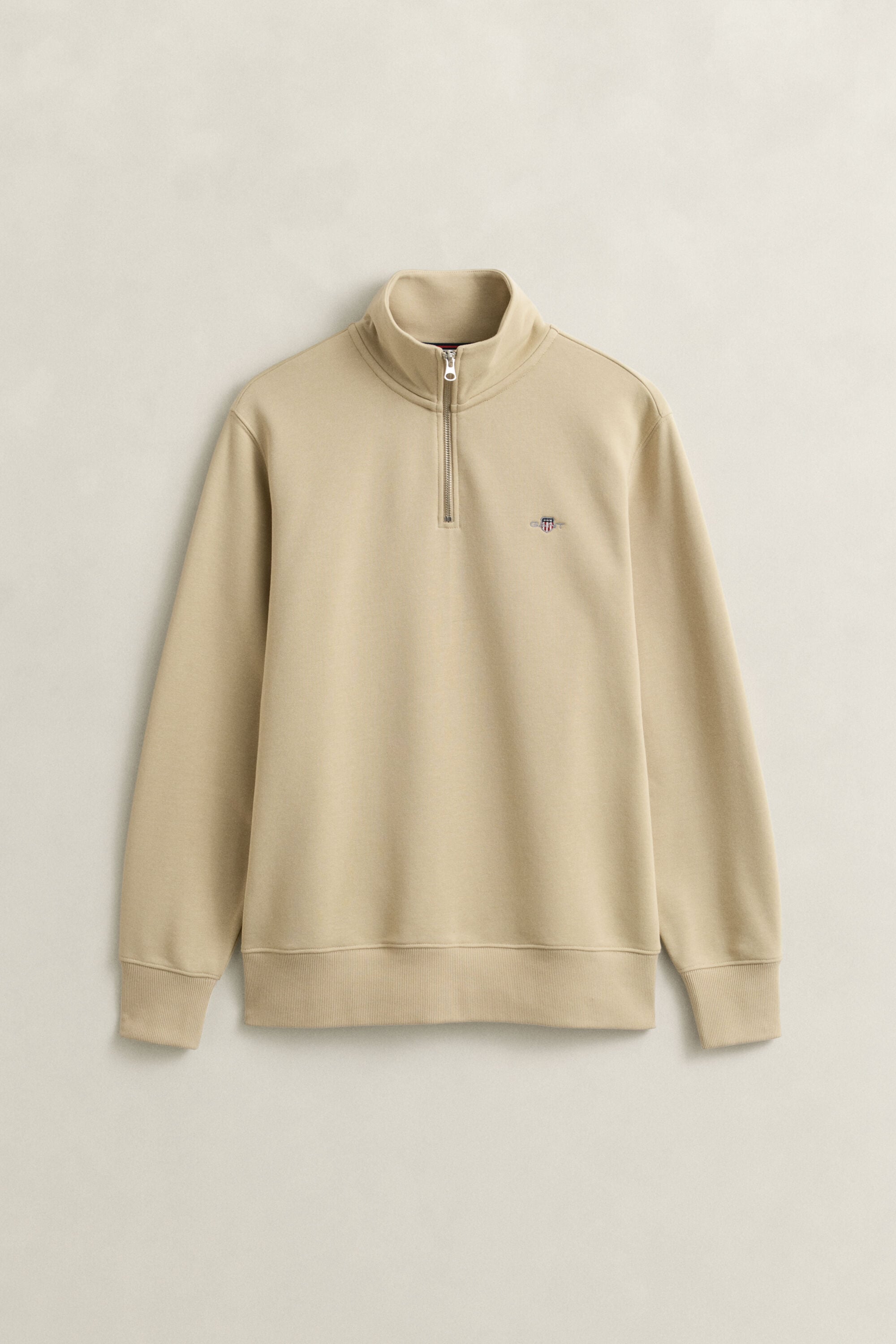 Shield sweatshirt met korte rits