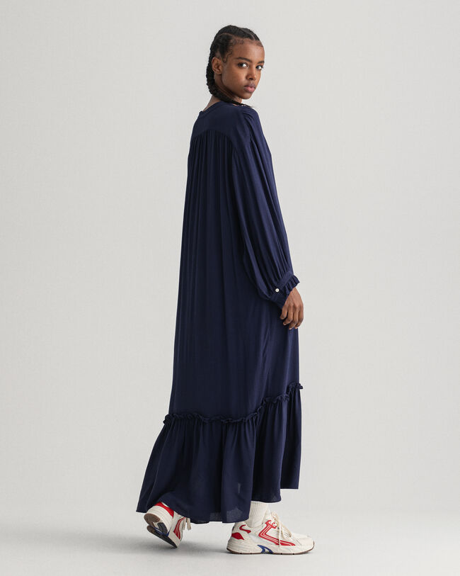 Jurk zonder sluiting met kreukeffect