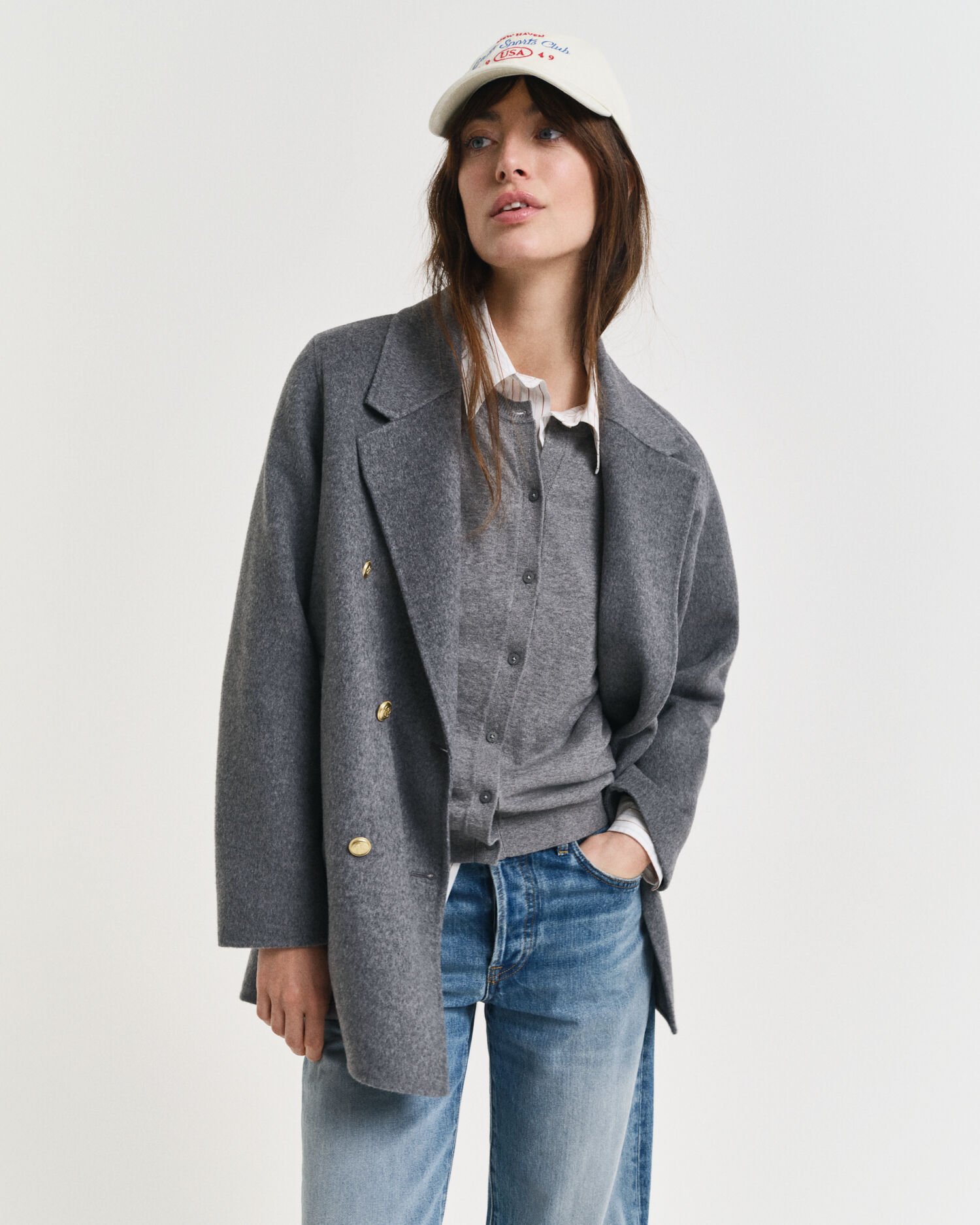 Jekker met handgestikt detail