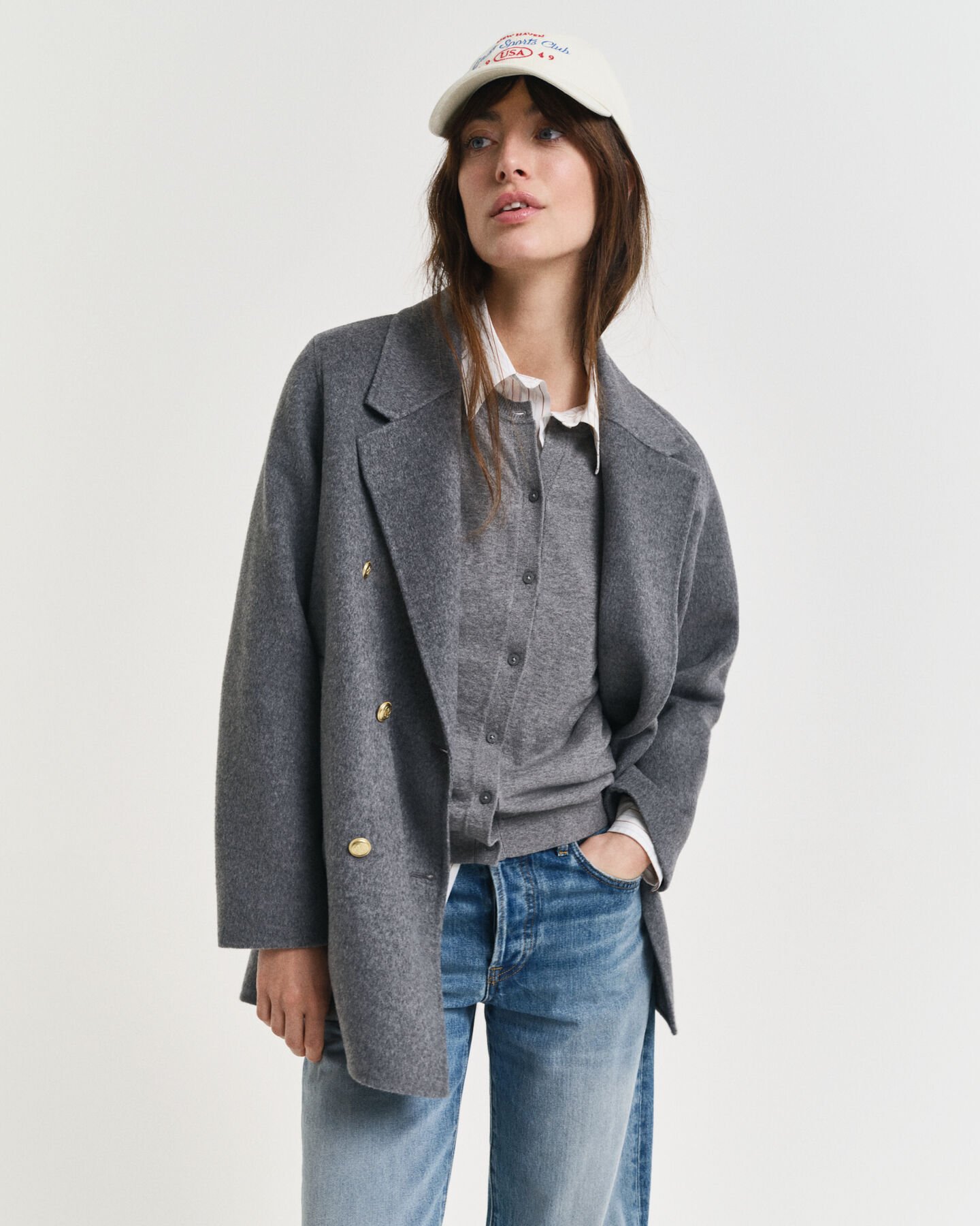 Jekker met handgestikt detail