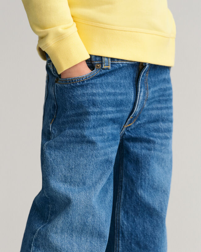 Girls jeans met wijde pijpen