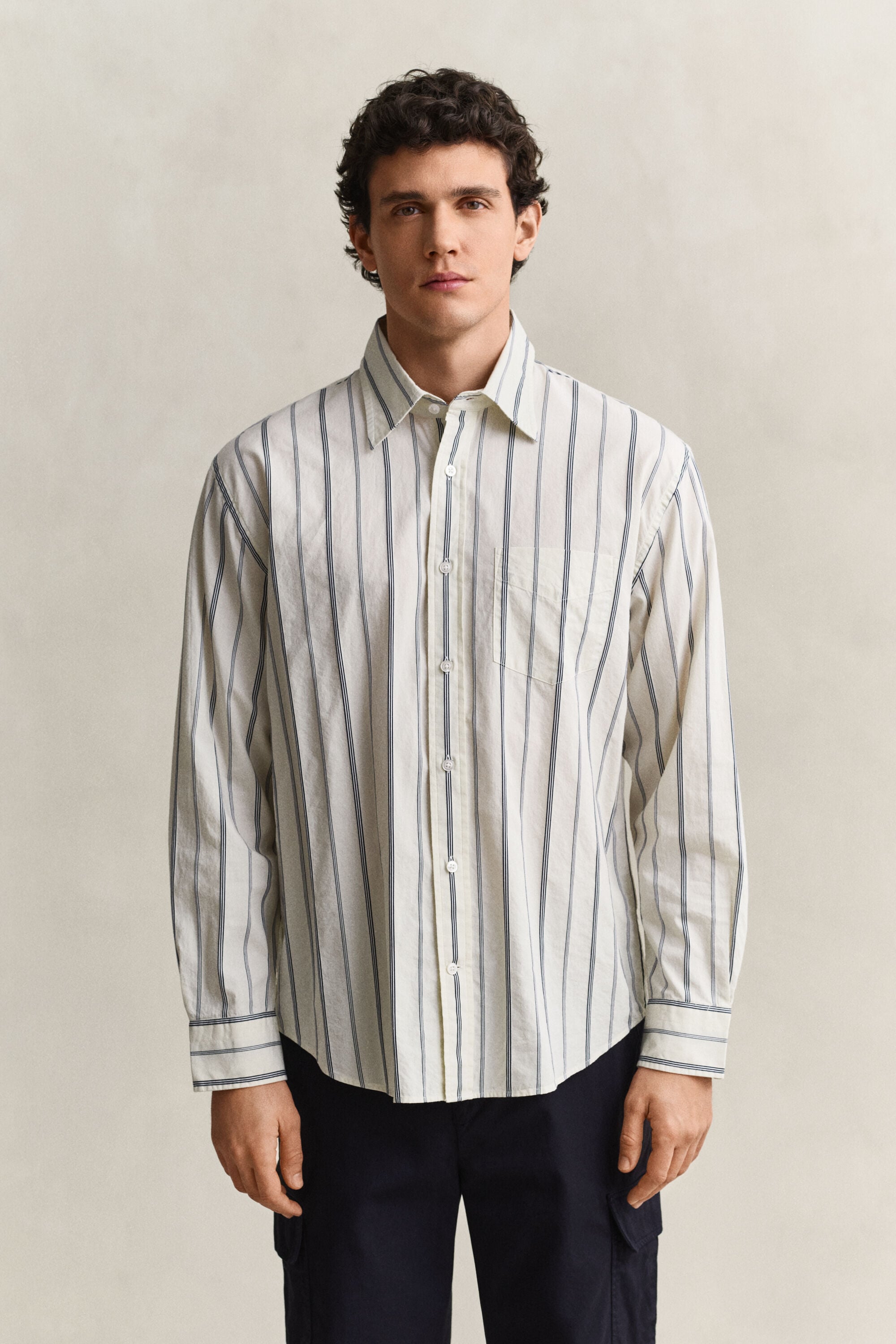 Relaxed Fit Dobby Striped overhemd