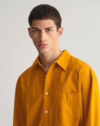 Oversized overhemd van zijde-wolmix met kleuraccenten