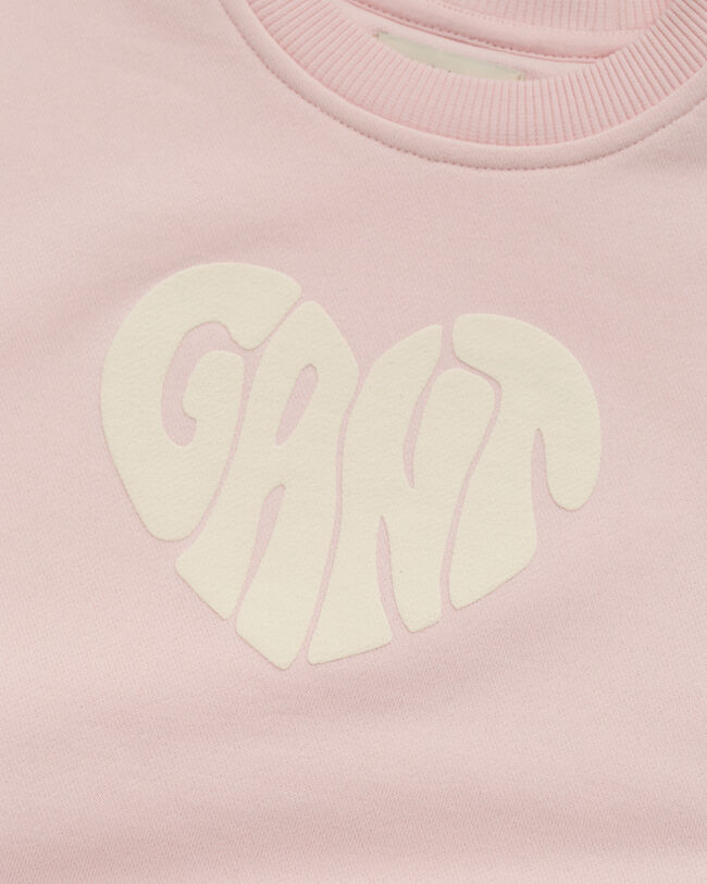 Girls Heart Graphic sweatshirt met ronde hals