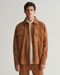 Oversized suède overhemd