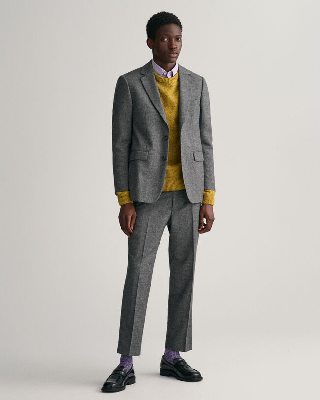 Kostuumblazer met visgraatmotief