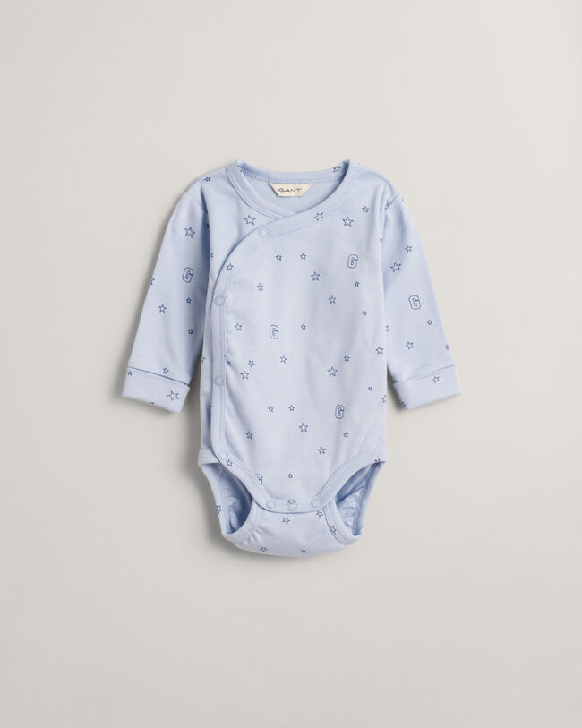 Baby romper met sterren- en G-print