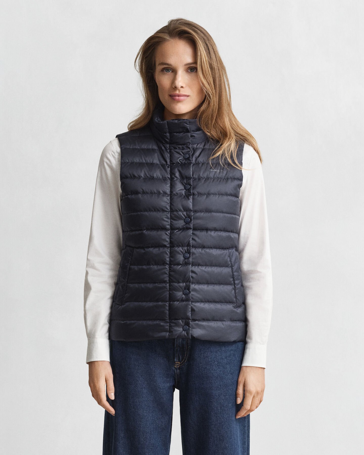 Lichte donsbodywarmer