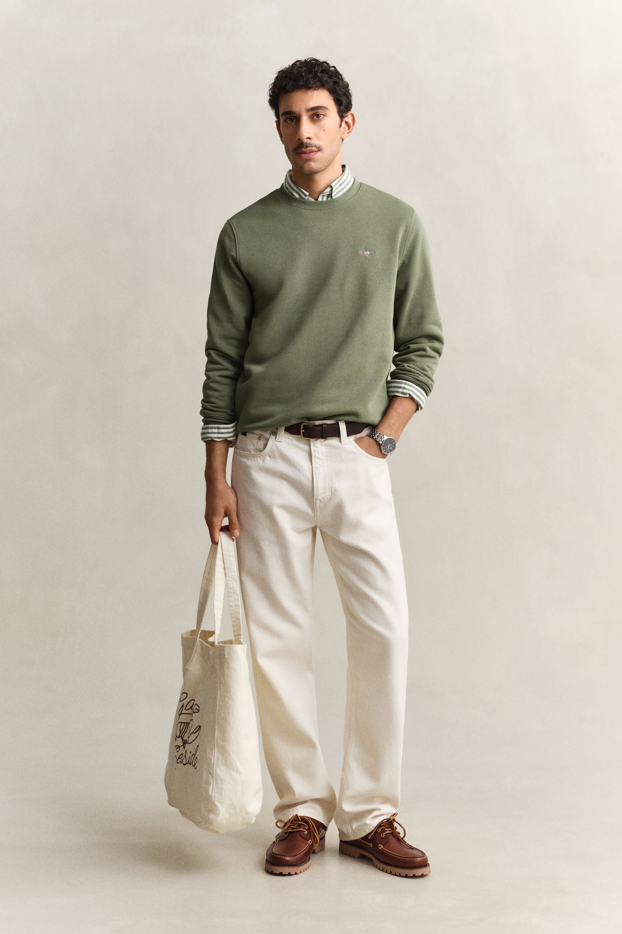 Shield sweatshirt met ronde hals