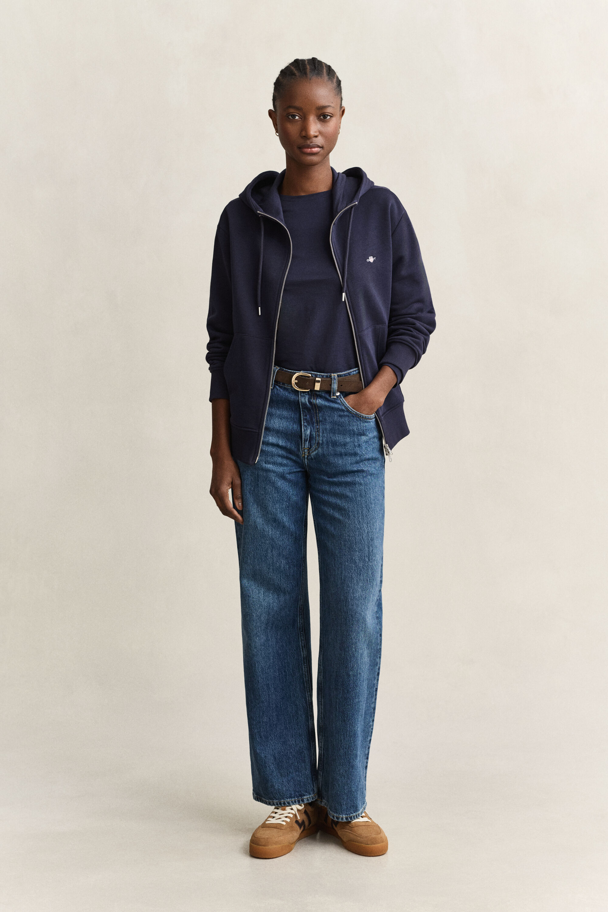 Shield hoodie met ritssluiting