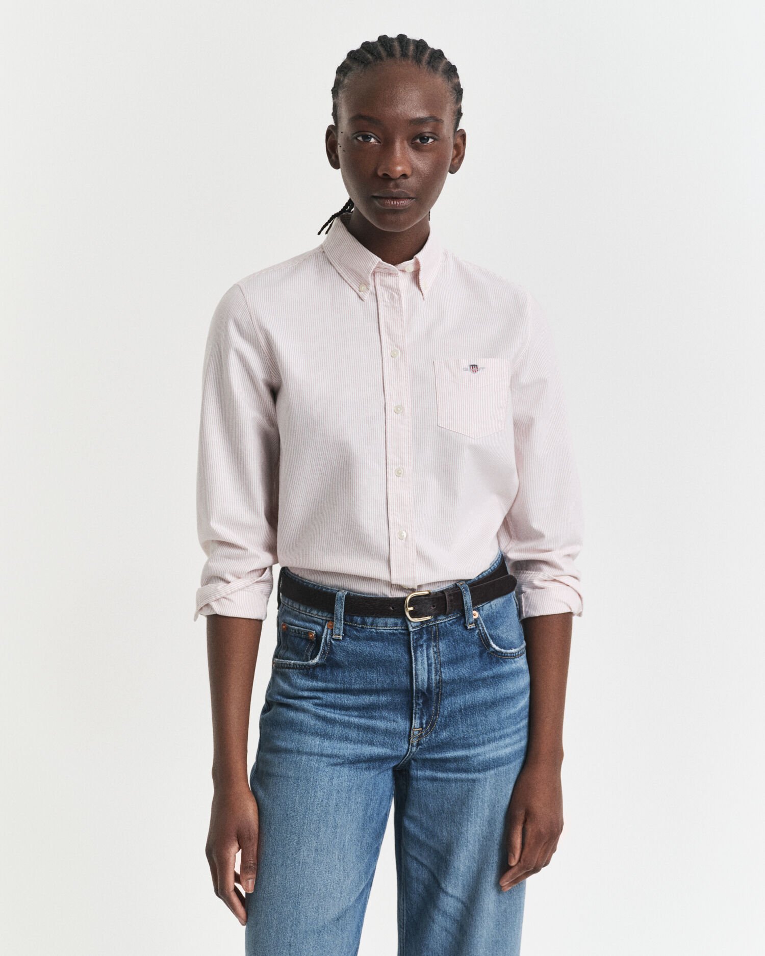 Regular Fit Classic Oxford-overoverhemd met strepen