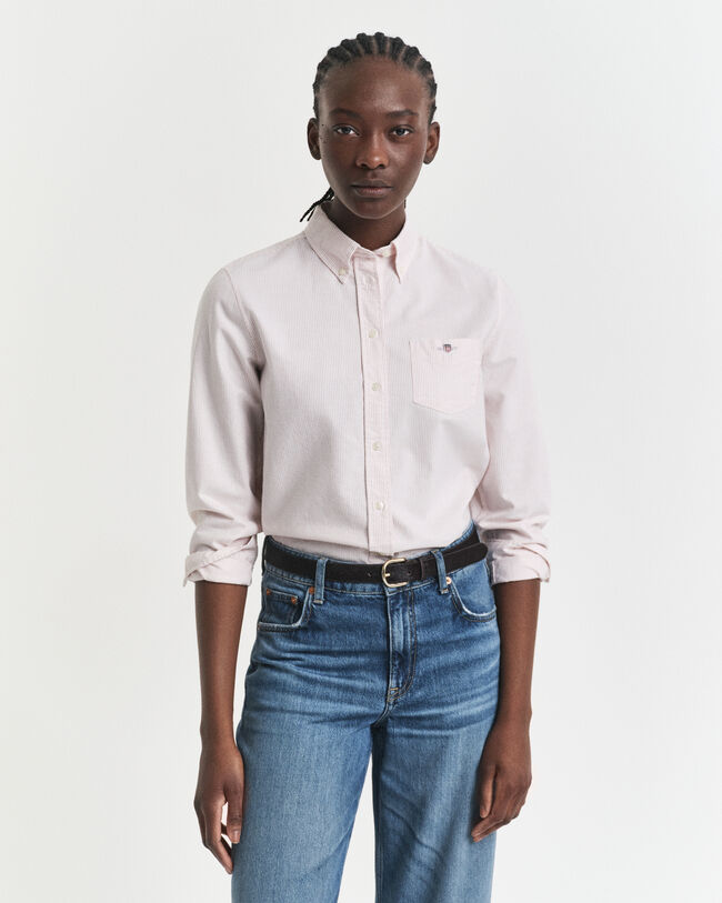Regular Fit Classic Oxford-overhemd met strepen