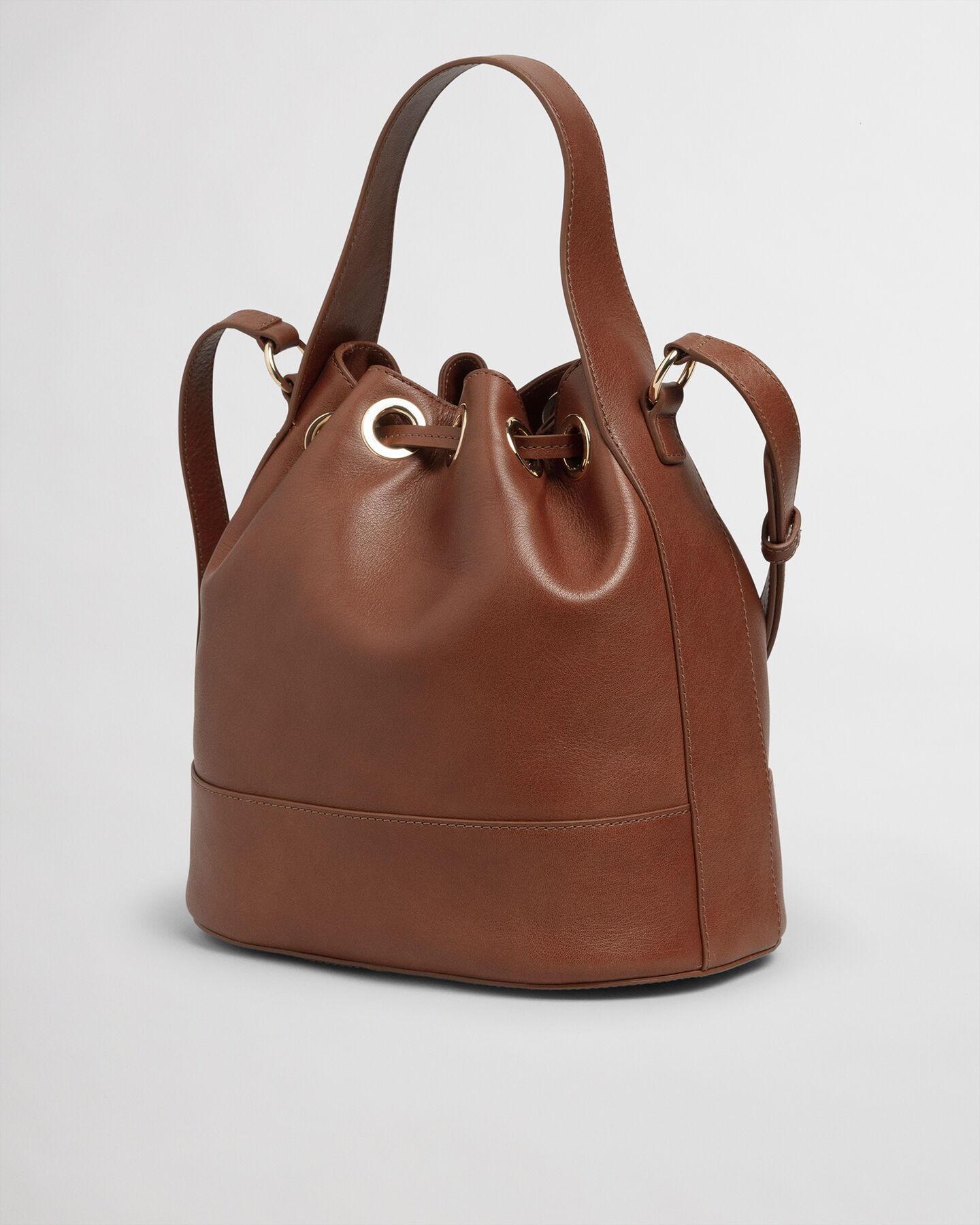 Leren bucket bag