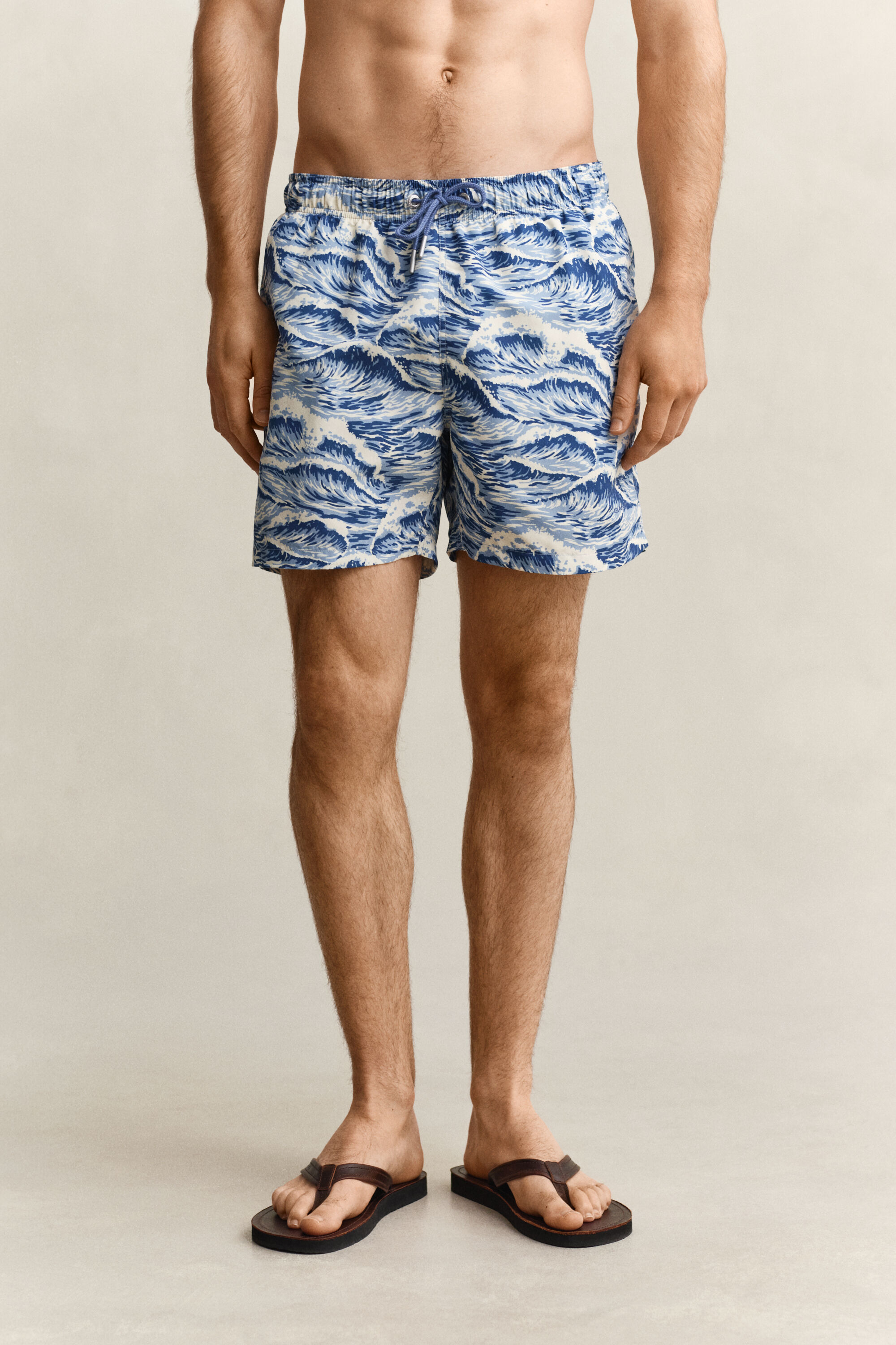 Zwemshort met golvenprint