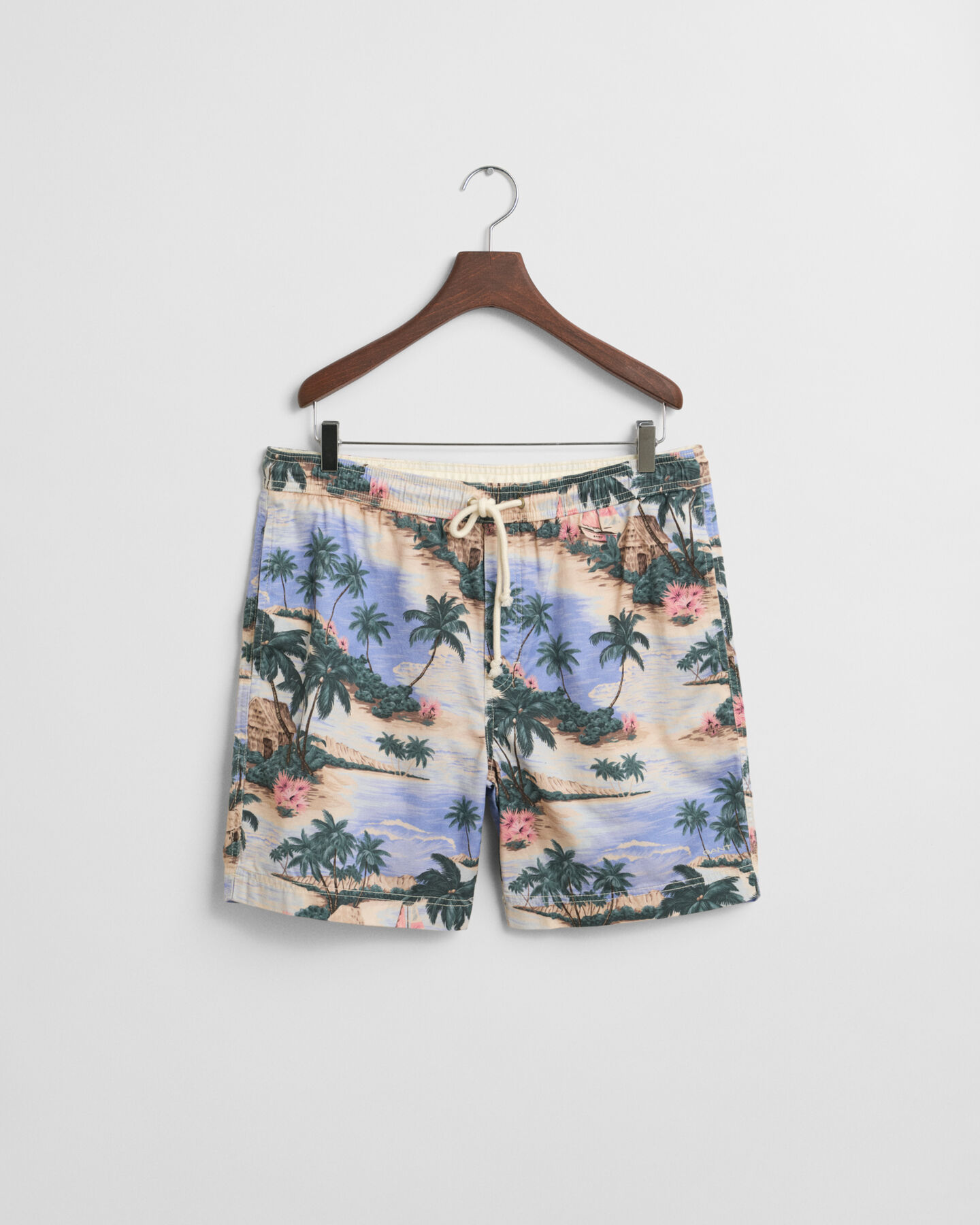 Regular Fit short met print en trekkoordje