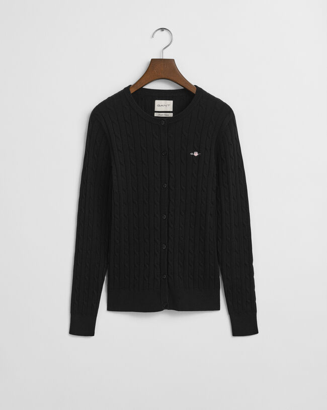 Kabelgebreid vest van stretchkatoen