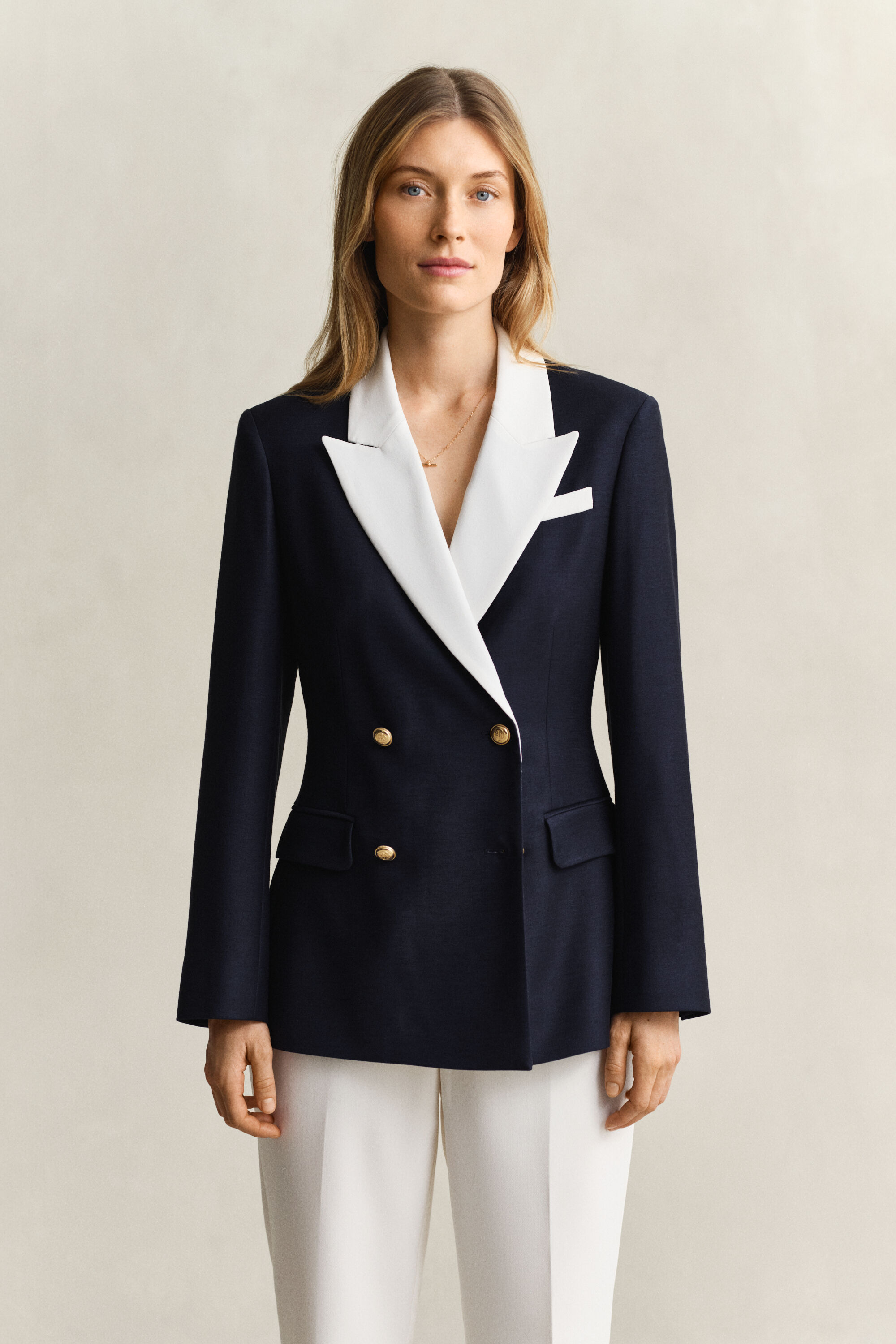 Club blazer met contrast