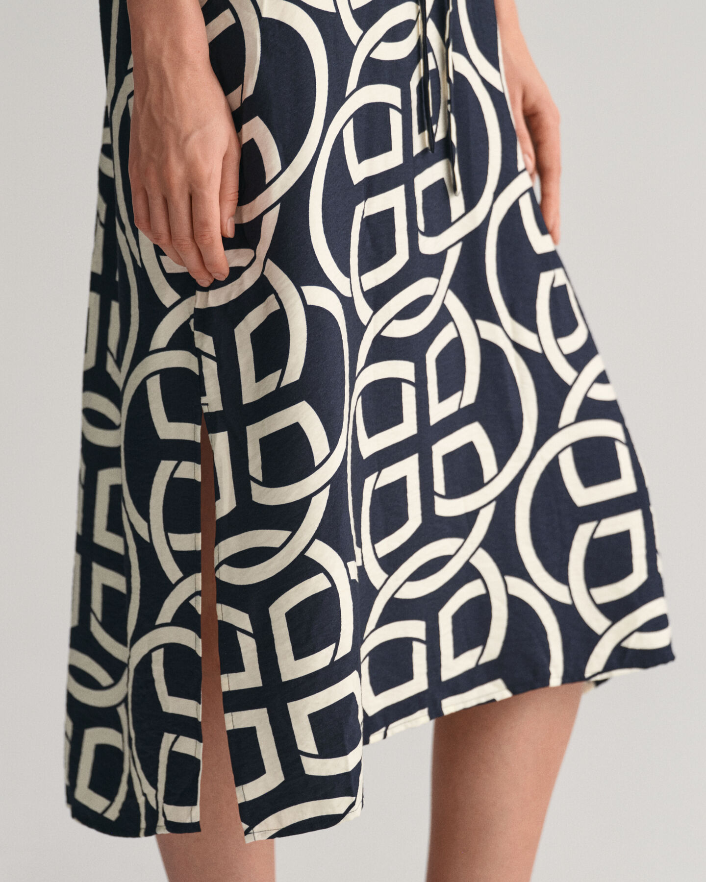 Monogram Print kaftan met korte mouwen