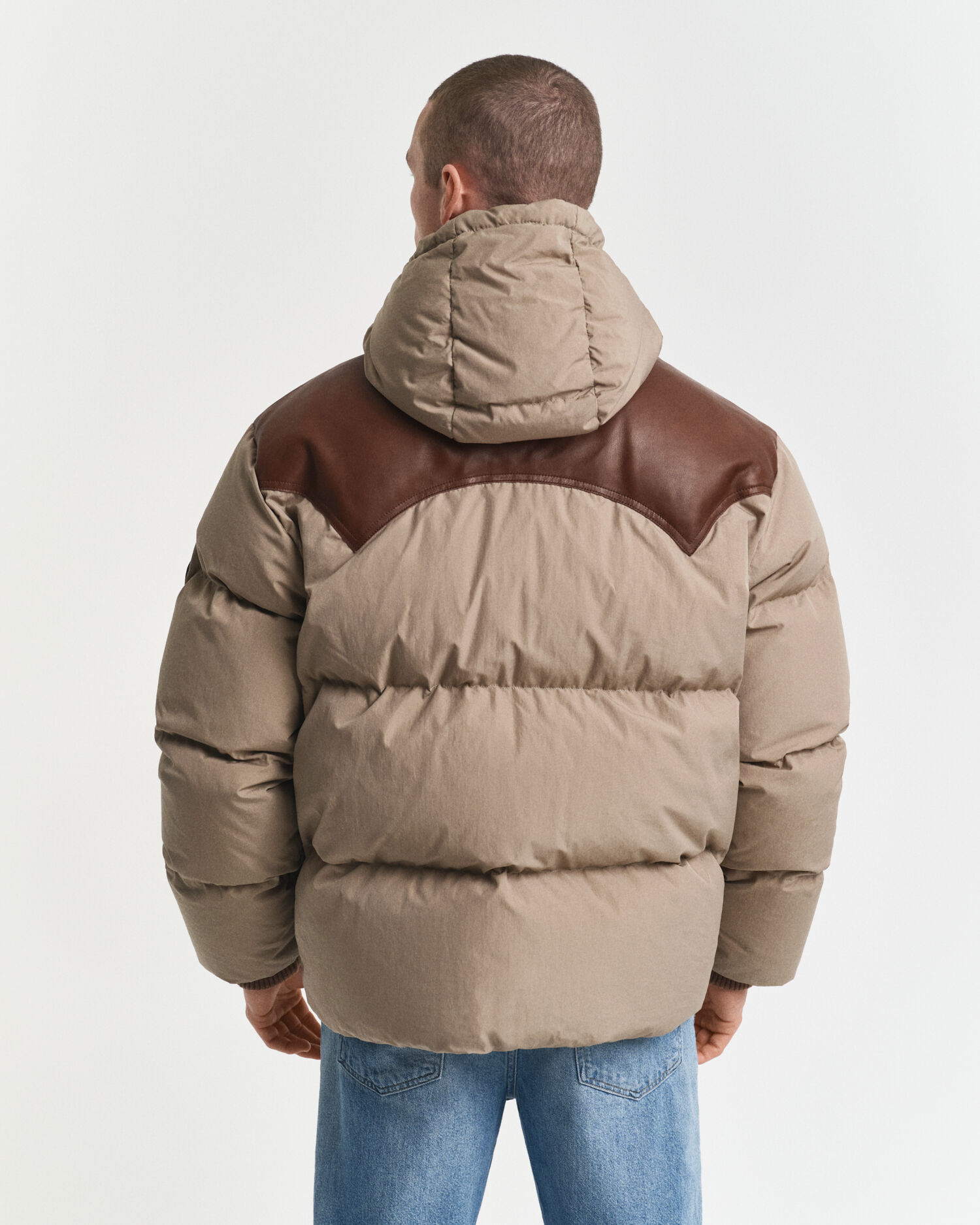 Katoenen parka met ganzendons