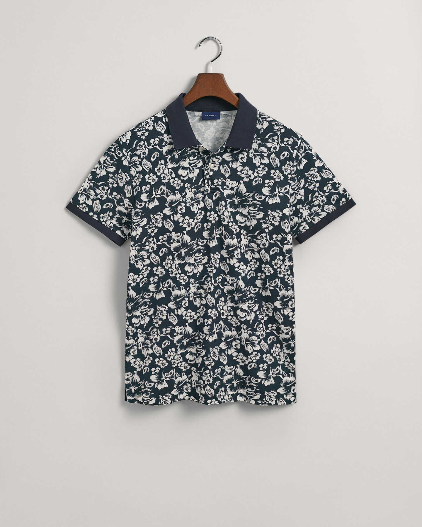 Piqué poloshirt met bloemenprint