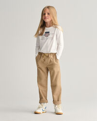 Kids geweven broek met elastische taille